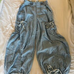 Free People Light Blue Striped Pants